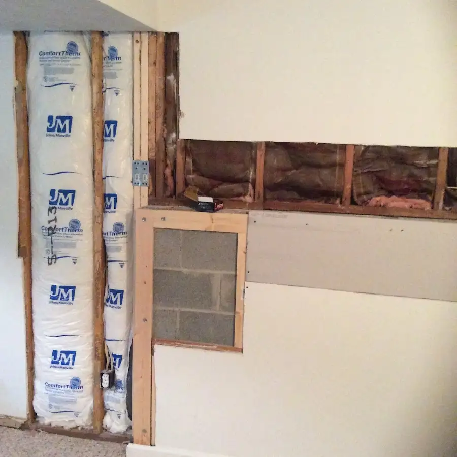 Wall insulation replacement during Contents Cleaning & Restoration in Upper Pottsgrove